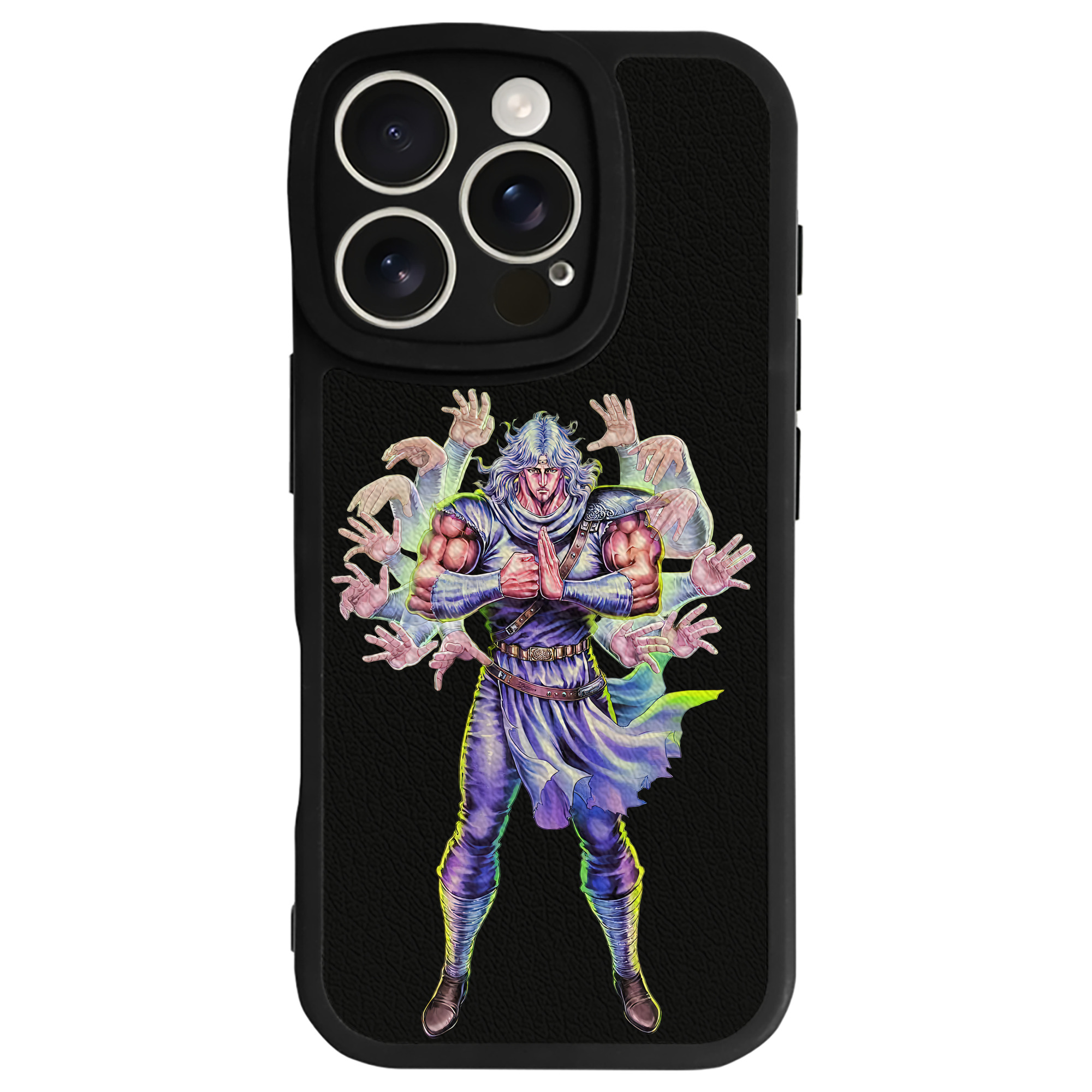 （画像用） 北斗の拳 Fist of the North Star 【iPhone 16シリーズ対応】シリコンスマホケース（レザー調） 材質：シリコン
